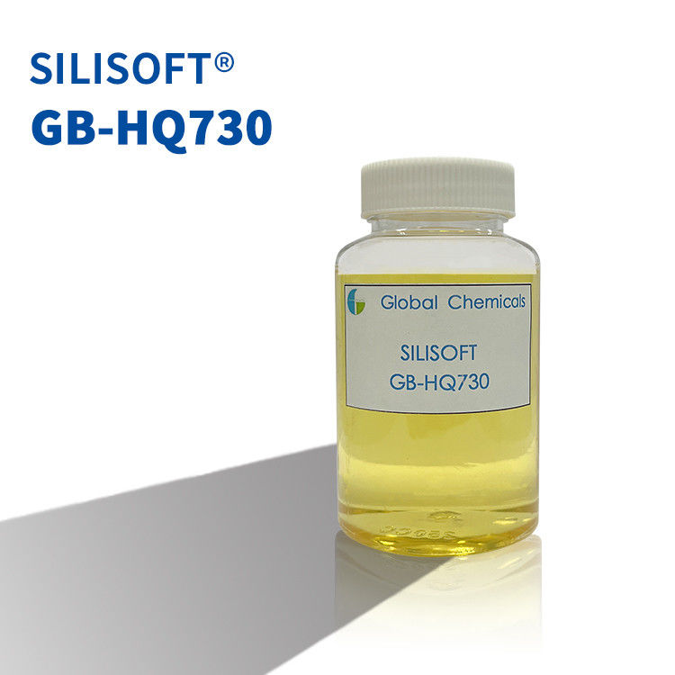 रेशमी सिलिकॉन SILISOFT GB-HQ730 प्राकृतिक फाइबर, सिंथेटिक फाइबर और उनके मिश्रणों के चिकनी और नरम खत्म के लिए प्रयोग किया जाता है