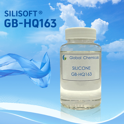 नाजुक और नरम हाइड्रोफिलिक सिलिकॉन SILISOFT GB-HQ163 बहुत कम पीलापन, कपड़े की सफेद और छाया पर कोई प्रभाव नहीं