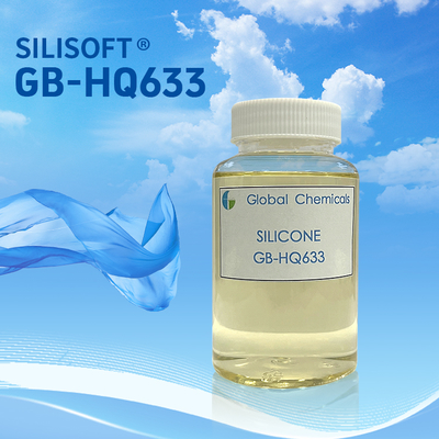 कम पीले रंग के ब्लॉक सॉफ्ट सिलिकॉन SILISOFT GB-HQ633 सुपर सॉफ्ट प्रभाव के साथ रासायनिक फाइबर कपड़े के लिए प्रयोग किया जाता है